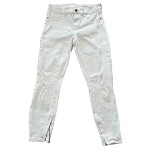 Pistola Women's Denim Jeans Distressed Skinny Size 28 White Ankle Zip Summer